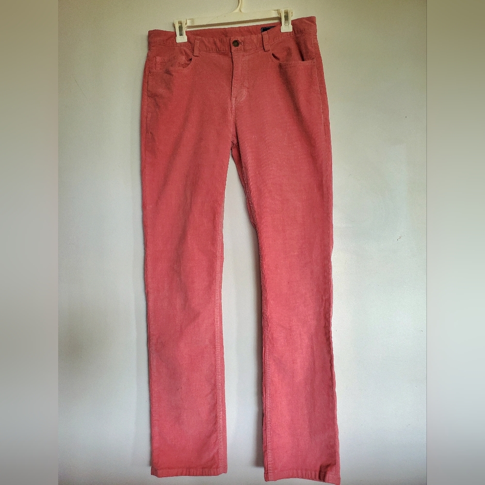 Vineyard Vines Mens Blush Dusty Rose Pink Corduroy Trousers Pants 32x34